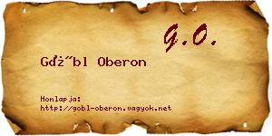 Göbl Oberon névjegykártya